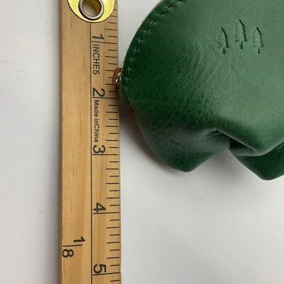 Portland Leather Goods Fortune Cookie Coin Pouch Charm Emerald Green - Picture 5 of 9